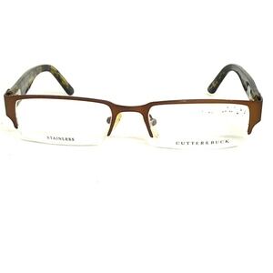 Cutter & Buck Riviera Brown Tortoise Rectangular Eyeglasses Frames‎ 52-18-145